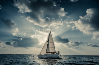 SAILING AT SUNSET